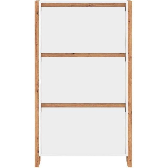 Denver Zapatero 49A DENVER003994 Blanco / Roble 70 x 25 x 125 cm 4