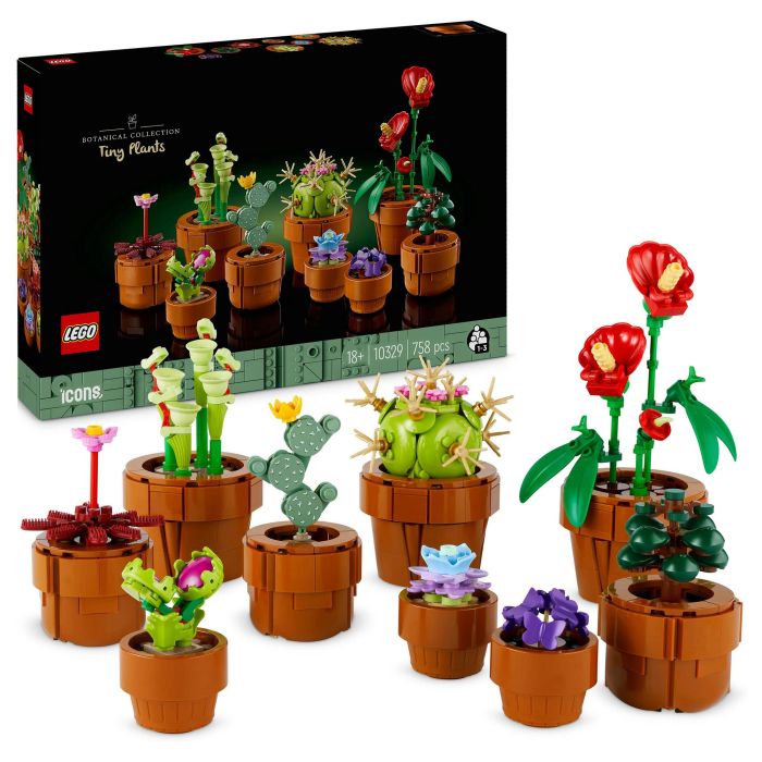 LEGO Icons 10329 Plantas Diminutas Set de Construcción Ornamental para Adultos 7