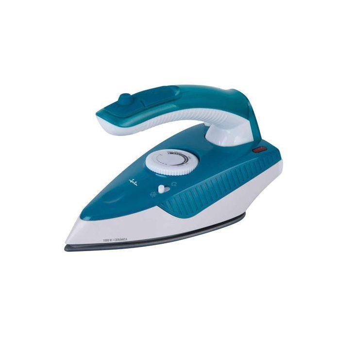 Jata JEPL2810 Plancha de Vapor de Viaje Mango Plegable 1000W Azul-Blanco
