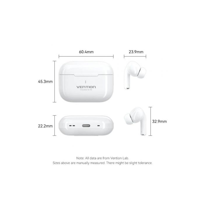 Auriculares Bluetooth Vention Echo Lite E11 con estuche de carga/ Autonomía 6h/ Blancos 3 Auriculares Bluetooth Vention Echo Lite E11 con estuche de carga/ Autonomía 6h/ Blancos 3
