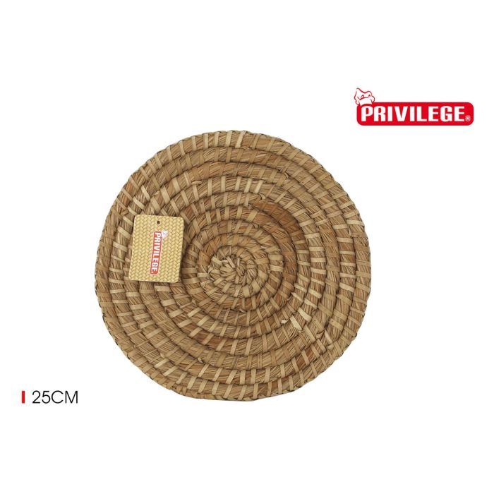 Salvamantel redondo de mimbre Ø25 cm Privilege (24 Unidades) Salvamantel redondo de mimbre Ø25 cm Privilege (24 Unidades)