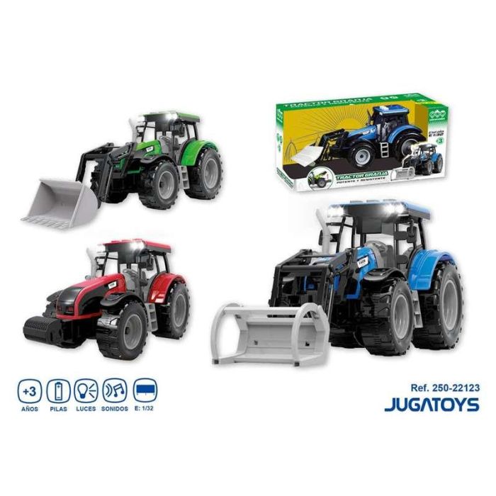 Tractor friccion con luz y sonidos, escala 1:32, 14x29x11cm - modelos surtidos 1