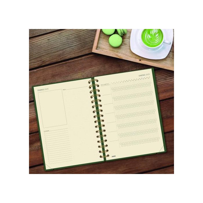 Agenda Finocam Haiku Verde A5 15,5 x 21,2 cm 2024-2025 2