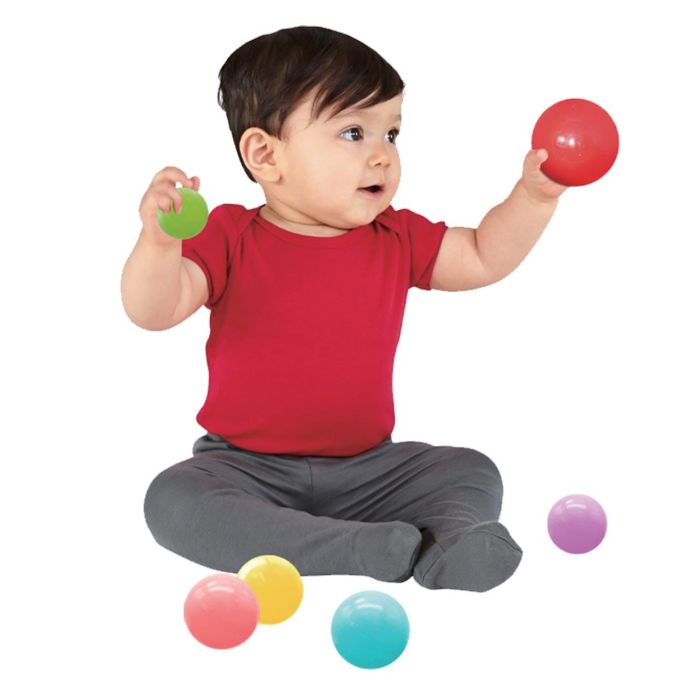 Fisher Price Pack de 100 Pelotas Multicolor de Plástico de 5.5cm de Diámetro para Bebés +3 Meses, Libres de BPA y Ftalatos 3