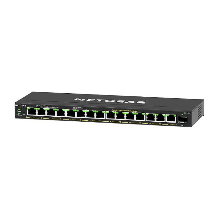 NETGEAR GS316EP-100PES Switch PoE+ Gestionado Gigabit Ethernet 16 Puertos 2