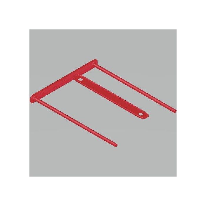 Fastener Fellowes Plastico D-Clip Rojo 100Mm (Caja De 100)
