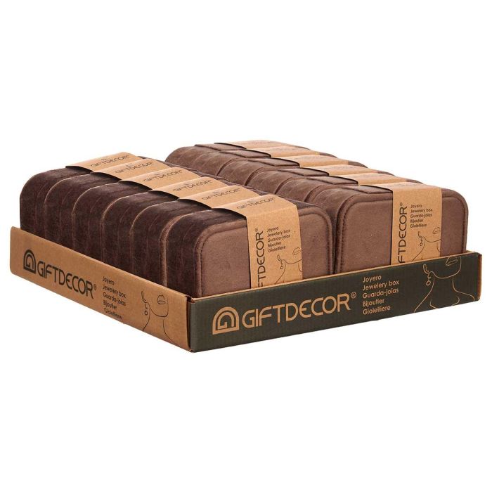 Joyero Rectangular Marron Giftdecor 16X6CM (12 Unidades) 2 Joyero Rectangular Marron Giftdecor 16X6CM (12 Unidades) 2