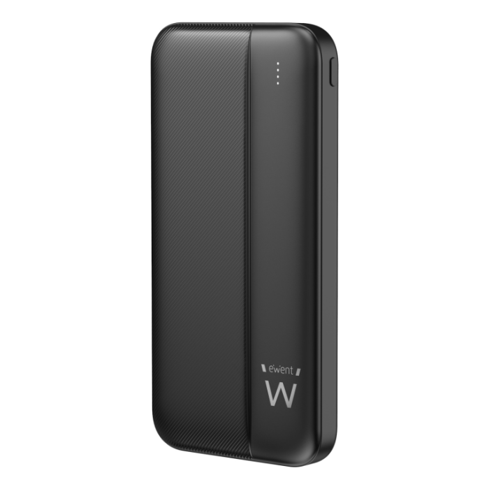 Ewent Ew1161 Powerbank Slim 10000 mAh con Carga Rápida PD QC 22.5W, Ultra Delgado (15 mm), Carga 3 Dispositivos, USB-C y USB-A, Ideal para Smartphones, Tablets