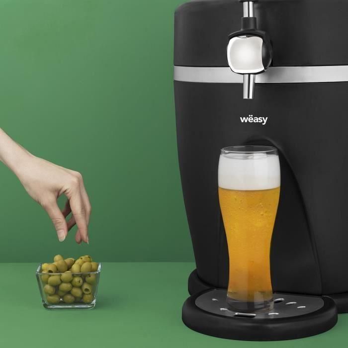 WEASY PINT568 - Dispensador de cerveza 5L - Temperatura de 3 ° a 6 ° C - 60W - Asa y bandeja de goteo extraíble - Patas antideslizantes 4 WEASY PINT568 - Dispensador de cerveza 5L - Temperatura de 3 ° a 6 ° C - 60W - Asa y bandeja de goteo extraíble - Patas antideslizantes 4