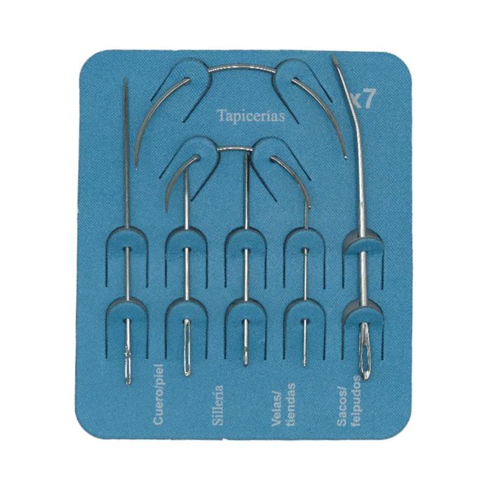 Edm Surtido 7 agujas de coser para tapicerías, cuero, piel, sillería, sacos, felpudos 0 Edm Surtido 7 agujas de coser para tapicerías, cuero, piel, sillería, sacos, felpudos 0