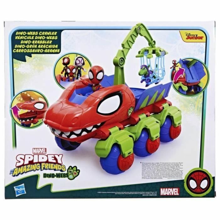 Spidey, Vehículo Dino 2 en 1, Coche Todo Terreno con Figuras Incluidas, Edad 3 3