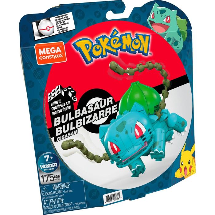 Mega Construx Pokémon Bulbasaur Set de Ladrillos de Construcción Articulado, 175 piezas, 10+ cm, Edad 7+ 13 Mega Construx Pokémon Bulbasaur Set de Ladrillos de Construcción Articulado, 175 piezas, 10+ cm, Edad 7+ 13