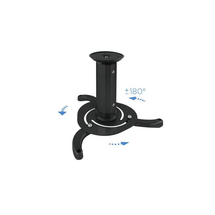 Tooq Soporte Techo Proyector PJ1010TN-B Inclinable Giratorio hasta 10kg Negro