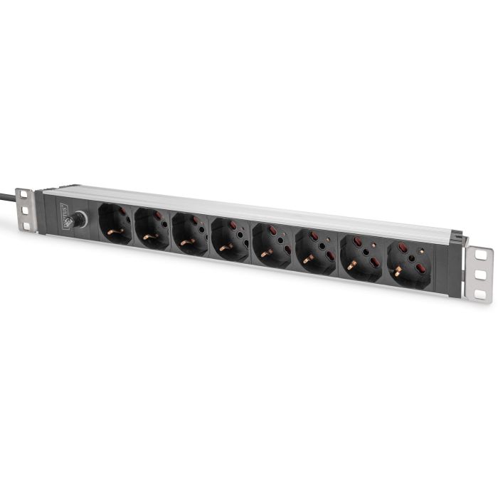 Digitus Regleta de 8 Tomas 1HE PDU para Rack, Enchufe IEC C14