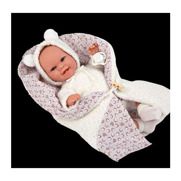 Muñeca elegance 35 cm babyto blanco c/manta (muñeco de peso) 2