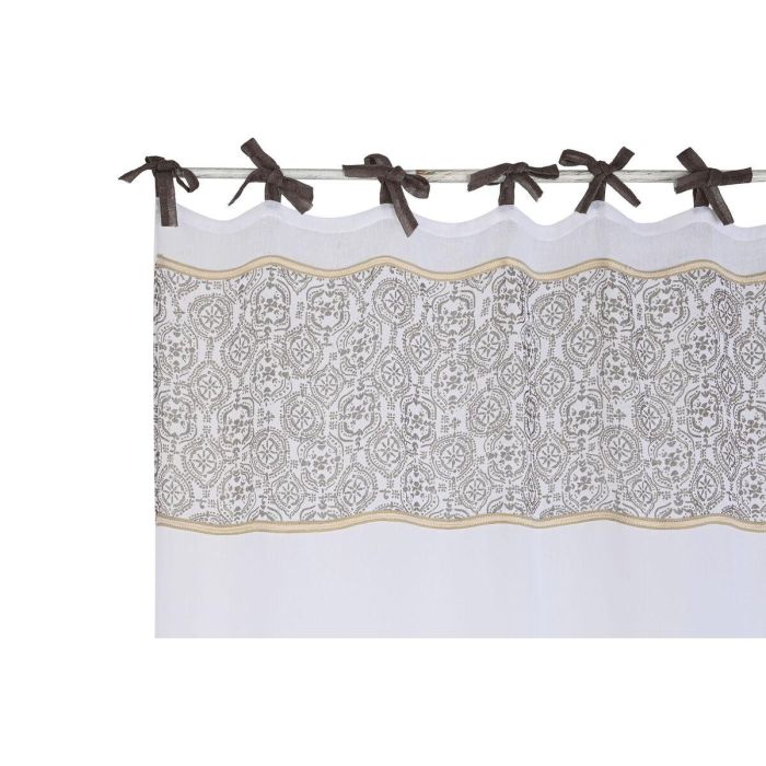 Cortina Cottage DKD Home Decor Blanco Marron 260 x 260 x 140 cm 3