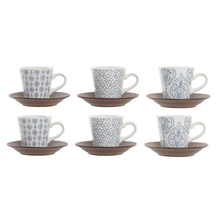 Cafe Arabe DKD Home Decor Azul Marron 15 x 30 x 14 cm Set de 6 1