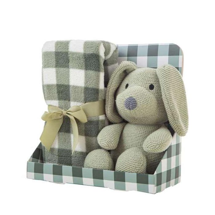 Peluche perro 26 cm con manta a cuadros 90x75 cm - modelos surtidos 3 Peluche perro 26 cm con manta a cuadros 90x75 cm - modelos surtidos 3
