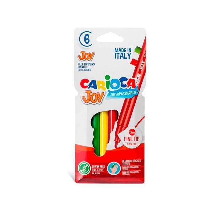 Carioca Rotulador Joy Punta Fina Colores Surtidos Estuche 6 Ud