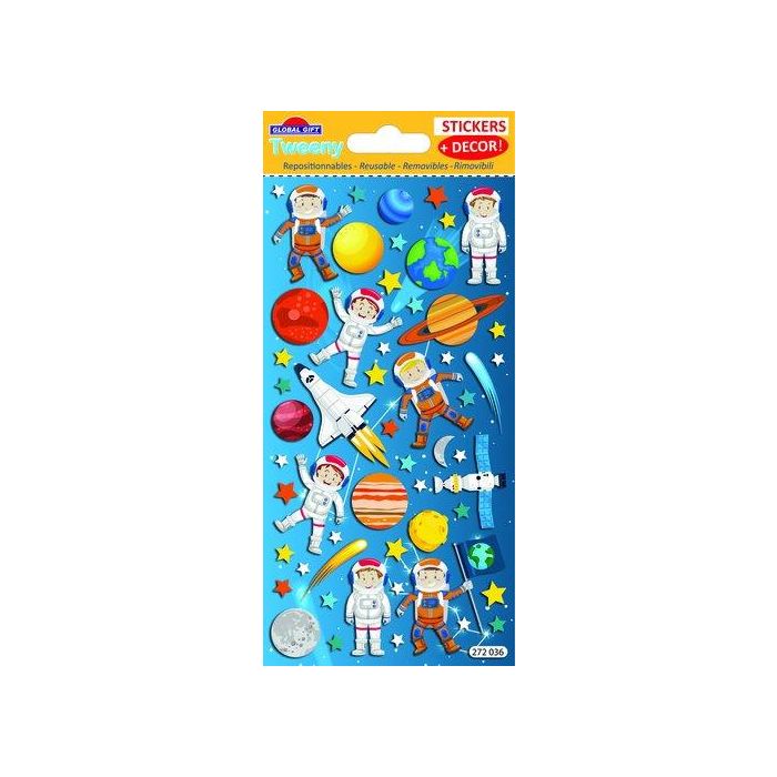 Stickers Grupo Global Gift Bolsa 1H Tweeny Foamy Decor Astronautas Espacio