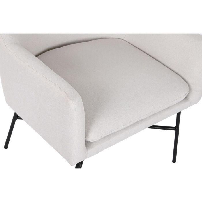 Sillon Scandi DKD Home Decor Greige Negro 62 x 75 x 66 cm 5