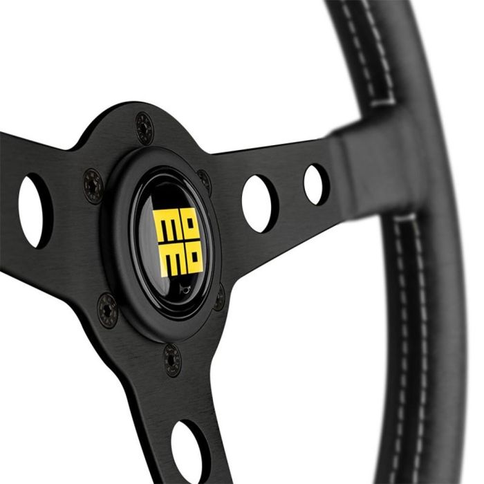 Momo MOMVPROHERIT35BR Volante Prototipo Heritage 350mm Piel Negro Tuning Clásico Tres Radios Antracita 2