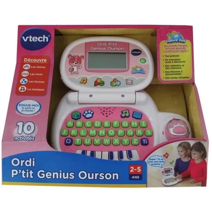 VTECH Ordi P'tit Genius Ourson Rose Computadora Educativa para Niños de 2 a 5 años 4 VTECH Ordi P'tit Genius Ourson Rose Computadora Educativa para Niños de 2 a 5 años 4