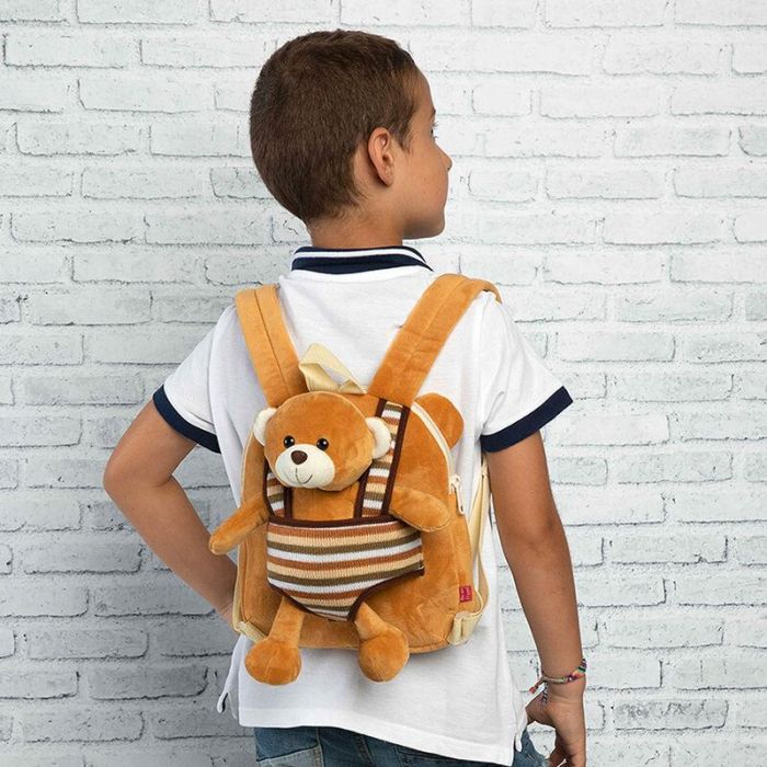 Mochila reversible + peluche Oso Benji 25cm 2