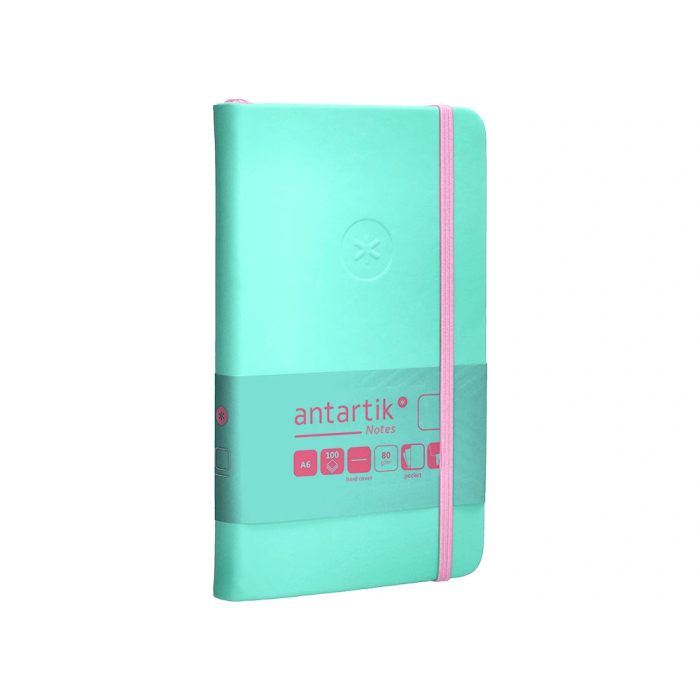 Antartik Cuaderno A6 Tapa Dura Hojas Lisas Rosa y Turquesa 100 Hojas 80gr FSC 4