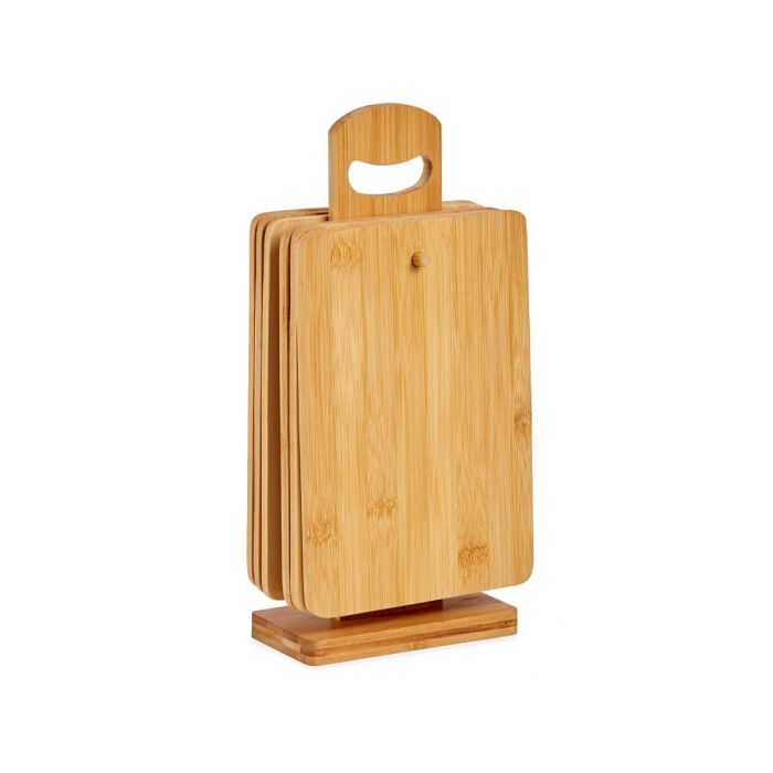Set de 6 Tablas de Bambú Kinvara con Soporte - 14x31x6.5 cm, Marrón (6 Unidades) 3 Set de 6 Tablas de Bambú Kinvara con Soporte - 14x31x6.5 cm, Marrón (6 Unidades) 3