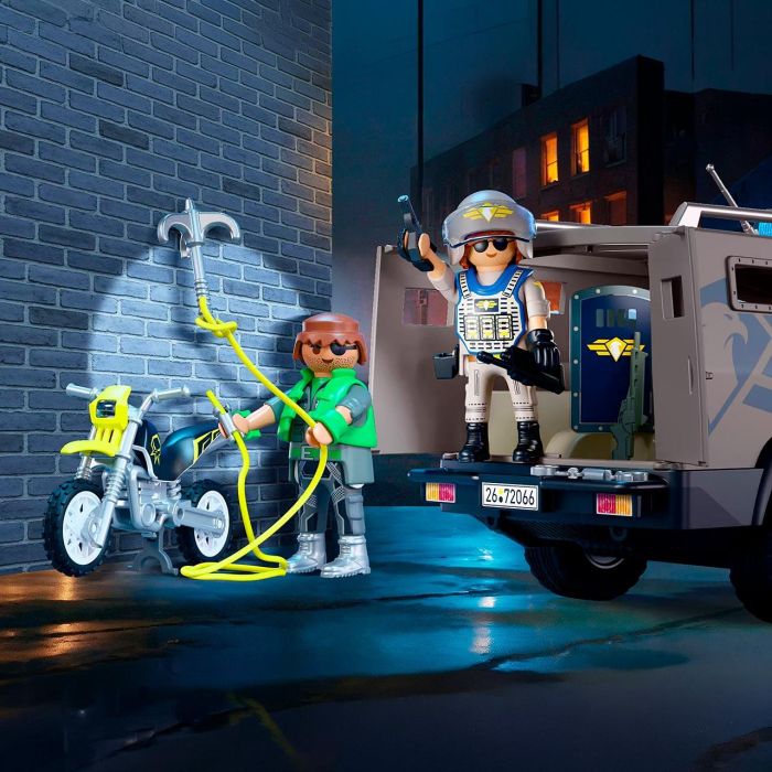 PLAYMOBIL 72066 Vehículo Táctico de Fuerzas Especiales con Agente SWAT, Criminal y Moto - Juego de Acción y Aventura en Español 3 PLAYMOBIL 72066 Vehículo Táctico de Fuerzas Especiales con Agente SWAT, Criminal y Moto - Juego de Acción y Aventura en Español 3