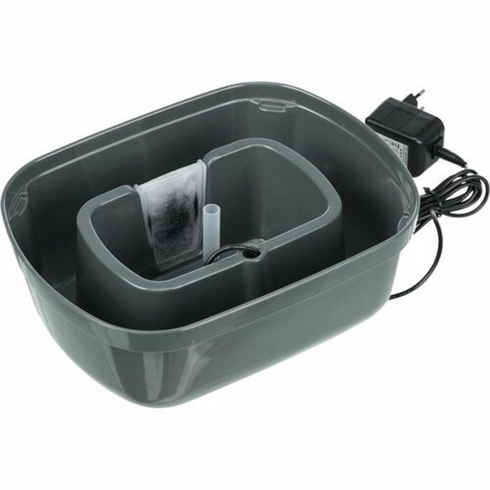 Fuente para Mascotas Trixie Polygon Blanco Gris Silicona Melamina 2,5 L 28 x 11 x 22 cm 21
