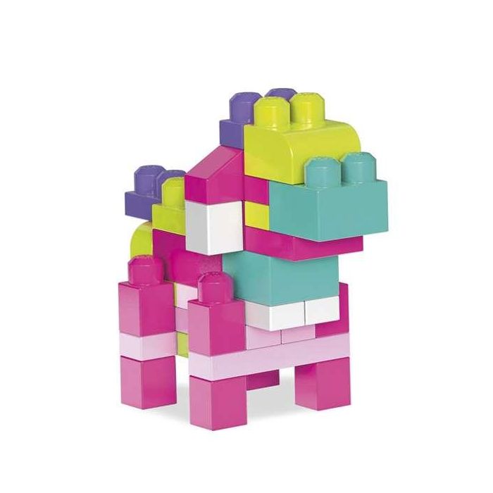 Bolsa construccion mega blocks 60 piezas rosa 10 Bolsa construccion mega blocks 60 piezas rosa 10