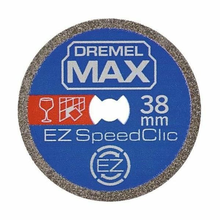 Dremel Max SC545DM Disco de Diamante para Corte de Materiales Duros Ø38 mm, EZ SpeedClic, Alta Durabilidad