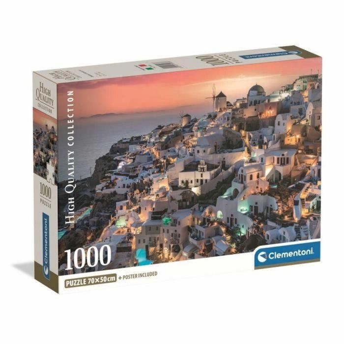Clementoni CLE8005125399338 Puzzle Compacto 1000 Piezas Tonos de Santorini Clementoni CLE8005125399338 Puzzle Compacto 1000 Piezas Tonos de Santorini
