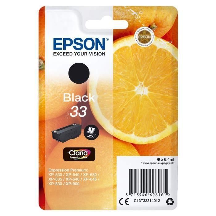 Ink-Jet Epson Expression Premiun 33 3331 Xp-530 - Xp-630 - Xp-640 - Xp-830 - Xp-900 Negro 250 Pag 1