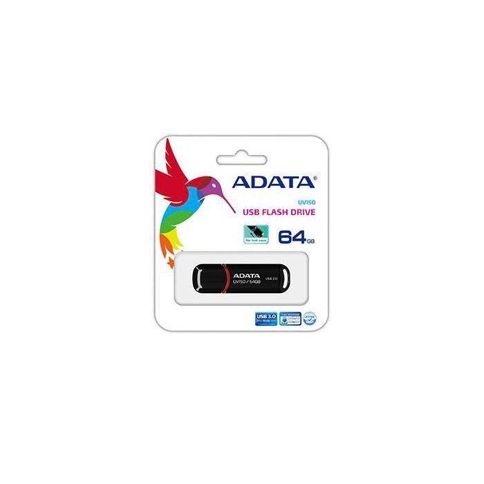 ADATA UV150 DashDrive Memoria Flash USB 3.0 SuperSpeed 64GB Compacta con Diseño Brillante, Tapa Enganchable y Almacenamiento Seguro 1 ADATA UV150 DashDrive Memoria Flash USB 3.0 SuperSpeed 64GB Compacta con Diseño Brillante, Tapa Enganchable y Almacenamiento Seguro 1
