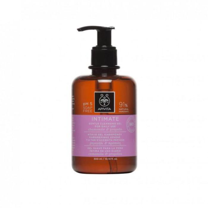 Apivita Gel suave de higiene íntima diario con camomila, propóleo y aloe 300 ml