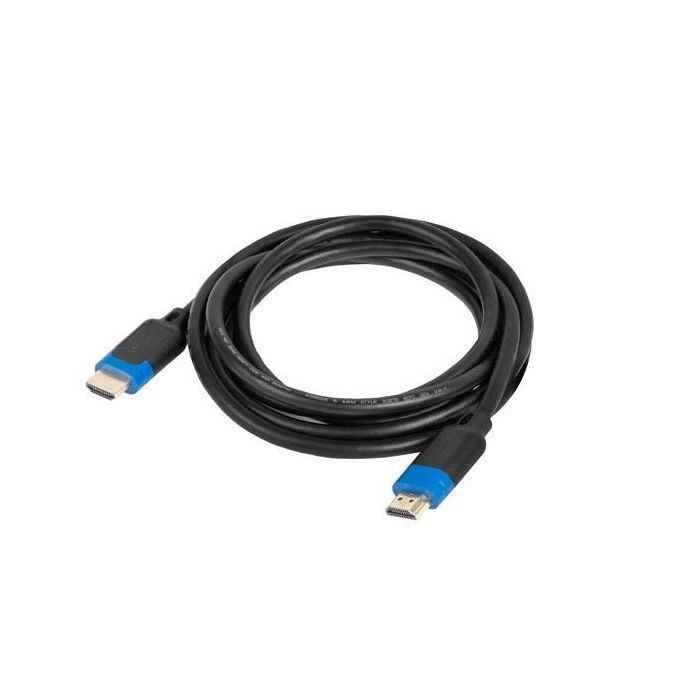 Lanberg Cable HDMI 2.1 Macho Macho V2.1 - 1.8 m - 8K@60Hz 48 Gb/s, eARC, VRR, Compatible con 4K 120Hz, 5K, HDR Dinámico, Ethernet, Conectores Dorados