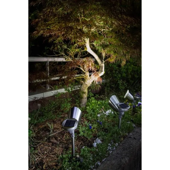 Galix Proyector solar de acero inoxidable cepillado 0.29W 1