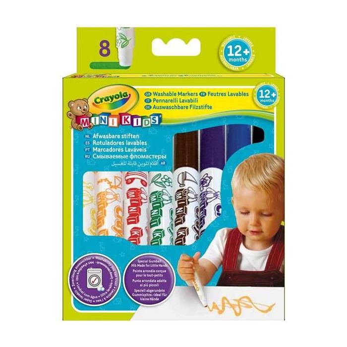 Rotuladores lavables mini kids 8 unds, con puntas redondas de seguridad 13x1,7x17,2 cm 7 Rotuladores lavables mini kids 8 unds, con puntas redondas de seguridad 13x1,7x17,2 cm 7