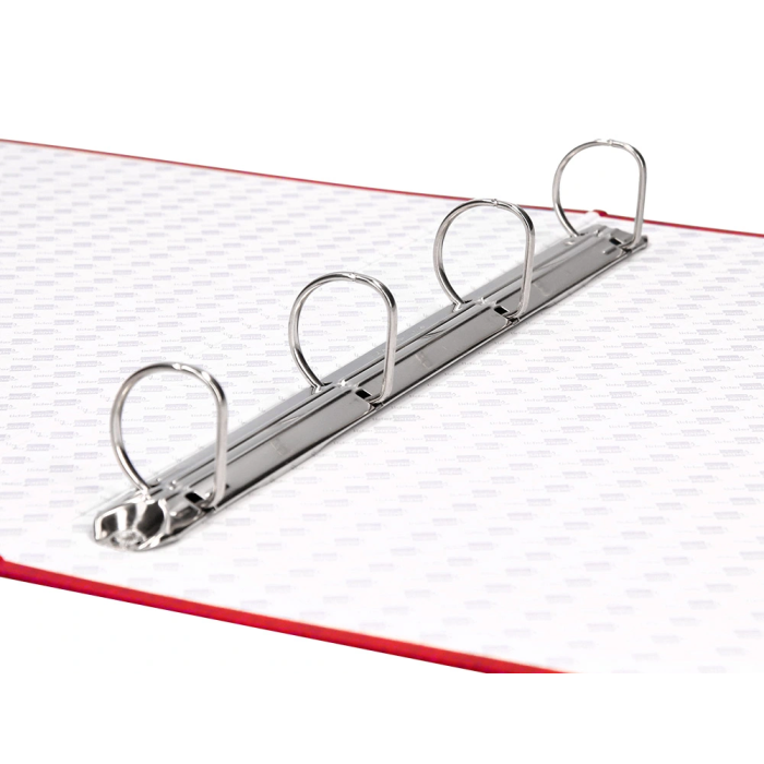 Liderpapel Carpeta de 4 anillas 25mm Folio Cartón Forrado Color Rojo