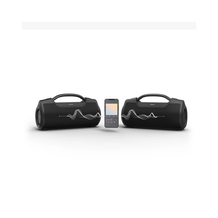 Hama Altavoz Soundbarrel Negro - Sonido Potente, Bluetooth 5.0, Resistente al Agua IPX6, Batería de 12h 3 Hama Altavoz Soundbarrel Negro - Sonido Potente, Bluetooth 5.0, Resistente al Agua IPX6, Batería de 12h 3