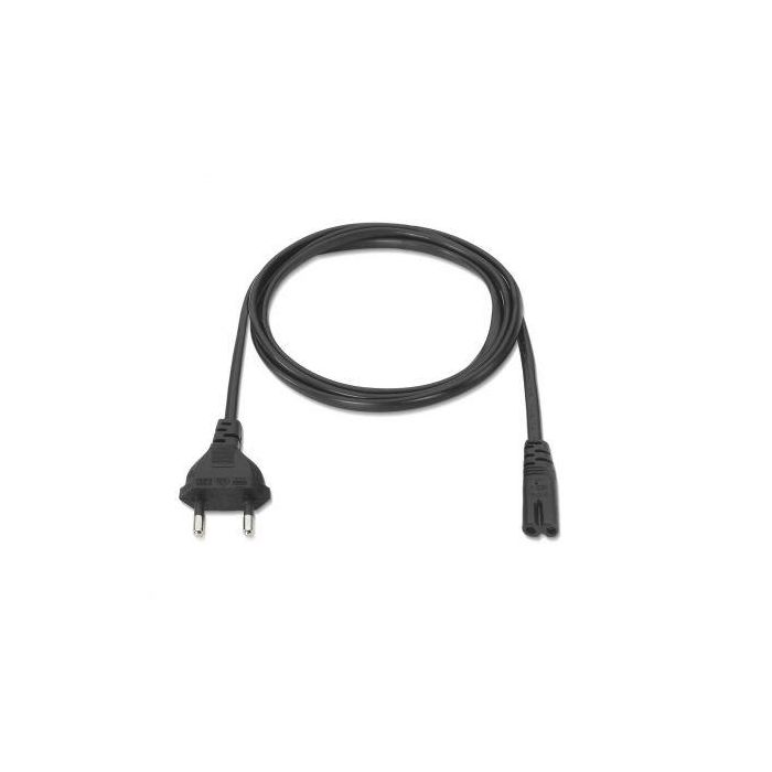 Aisens Cable de Alimentación Forma 8 CEE7/16 Macho a C7 Hembra 1.5M Negro 1