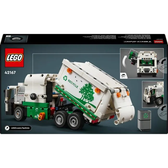 LEGO 42167 Camión de Basura Eléctrico Mack LR, Vehículo de Reciclaje, Camión Eléctrico de Juguete 5