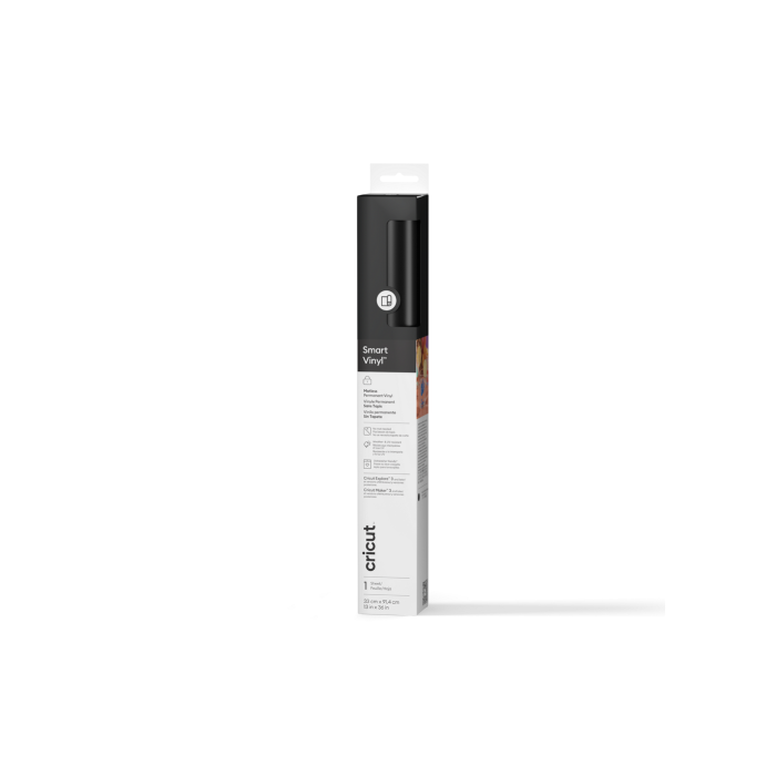 Cricut 2011314 Vinilo Adhesivo Permanente Negro Mate 330mm x 0.9m Cricut 2011314 Vinilo Adhesivo Permanente Negro Mate 330mm x 0.9m