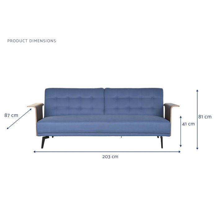 Sofa Cama Urban DKD Home Decor Azul Marron 87 x 81 x 203 cm 9 Sofa Cama Urban DKD Home Decor Azul Marron 87 x 81 x 203 cm 9