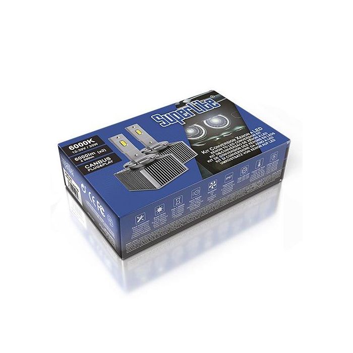Superlite Kit Conversión Xenon a Led D3S-D8S BOM12303 6000K 35W Plug & Play CAN BUS CSP Chip LED Iluminación Coche 1