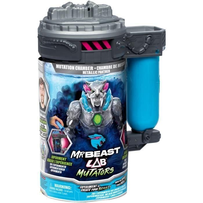 Moose Toys MOO0630996247181 Figura Mutators Panthere Cámara de Mutación Translúcida MR Beast LAB - Realiza un Experimento, Crea tu Criatura 5