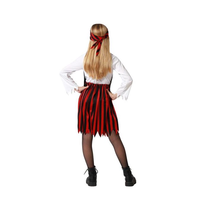 Disfraz Pirata Rojo Negro Niña Infantil 5-6 Años 2 Disfraz Pirata Rojo Negro Niña Infantil 5-6 Años 2